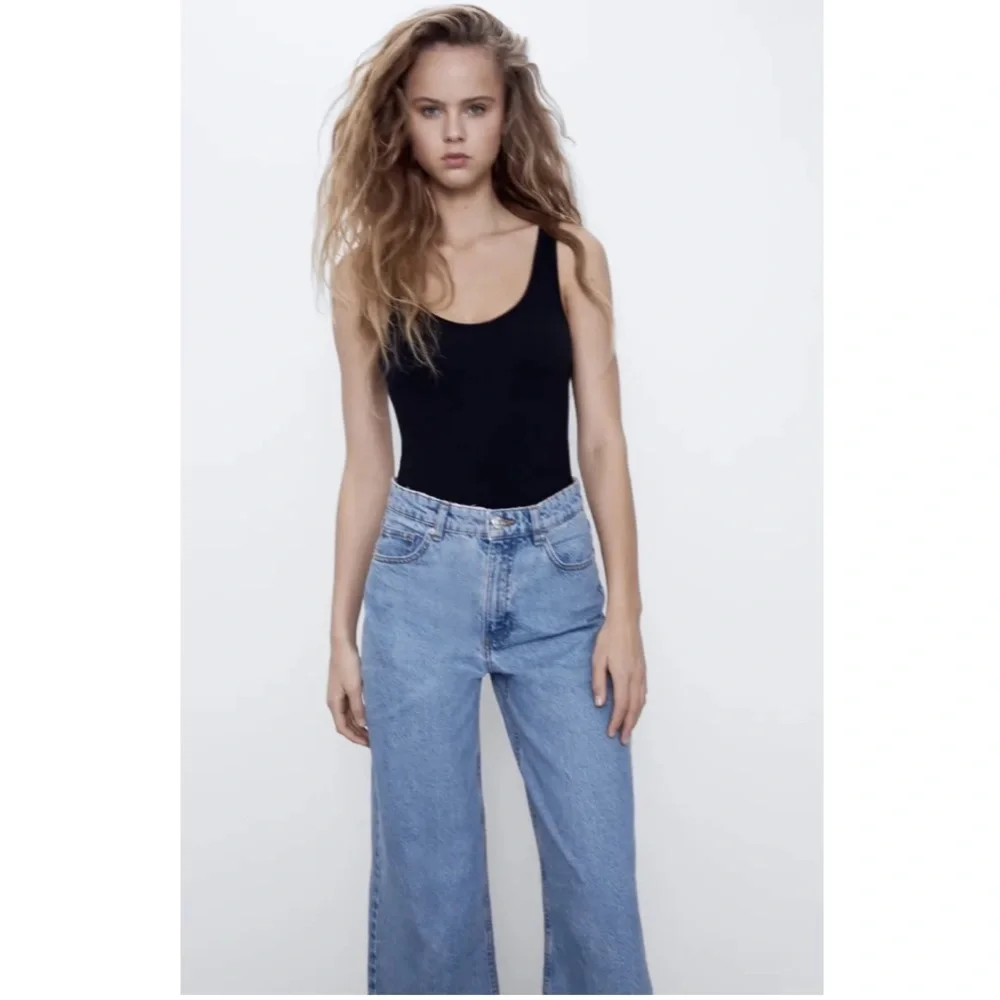 Zara Blue Wide-Leg Jeans - Picture 2 of 11